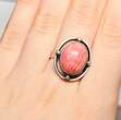 Silberschmuck 800er Silber Natürlicher Rhodochrosit silberring getragen und befindet sich in einem guten Zustand