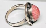 Silberschmuck 800er Silber Natürlicher Rhodochrosit silberring getragen und befindet sich in einem guten Zustand