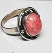 Silberschmuck 800er Silber Natürlicher Rhodochrosit silberring getragen und befindet sich in einem guten Zustand