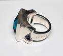 Silberschmuck 925er Silber JETTE Silberring blauer Stein, Silberring mit Blaustopas getragen und befindet sich in einem guten Zustand