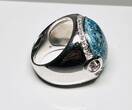 Silberschmuck 925er Silber Türkis Ring Damenring Silberring getragen und befindet sich in einem guten Zustand