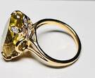 Silberschmuck 925er Silber Zitrone Teardrop Solitär Silberring, Ring Grün-Gold getragen und befindet sich in einem guten Zustand
