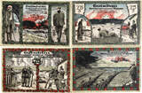 Deutschland, Deutsches Reich 4 x 75 Pfennig 1920 4 x Notgeldschein, Bochum, Westfalen I-II