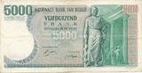 Belgien 5000 Francs 12.08. 1977 Banknote III-, kleine Einrisse
