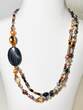 Collier Kette Halskette aus Whiskey-Quarz und verschiedene Modeschmuck getragen und befindet sich in einem guten Zustand