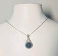 Silberschmuck 925er Silber Gothic Halskette Onyx schwarzer Stein getragen und befindet sich in einem guten Zustand