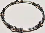 Silberschmuck 925er Silber Silber Vintage Massiver Silberarmreif, Silberarmband getragen und befindet sich in einem guten Zustand