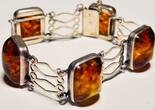 Silberschmuck 835er Silber Fischland Silber Bernstein Armband getragen und befindet sich in einem guten Zustand