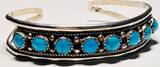 Silberschmuck 925er Silber Sterling Silber Turquoise Cuff Armband getragen und leicht gebraucht