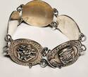 Silberschmuck 900er Silber Vintage JFG Inka Graviert Silberarmband getragen und befindet sich in einem guten Zustand