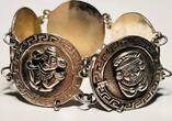 Silberschmuck 900er Silber Vintage JFG Inka Graviert Silberarmband getragen und befindet sich in einem guten Zustand