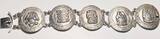 Silberschmuck 900er Silber Vintage JFG Inka Graviert Silberarmband getragen und befindet sich in einem guten Zustand