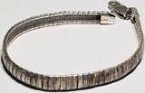 Silberschmuck 925er Silber Modernes Designer ITALY Sterling Silber Armband getragen und stark gebraucht