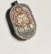 Silberschmuck 925er Silber Vintage Massiv Silber Groß Skarabäus Anhänger getragen und leicht gebraucht