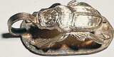 Silberschmuck 925er Silber Vintage Massiv Silber Groß Skarabäus Anhänger getragen und leicht gebraucht