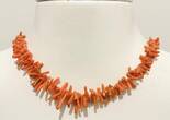 Collier Kette Astkoralle Halskette, Korallenschmuck guter Zustand