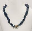 Silberschmuck 925er Silber Silber Verschluss Lapislazuli Halskette, Magnet Verschluss getragen und befindet sich in einem guten Zustand