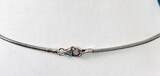 Silberschmuck 925er Silber Silber Halskette mit schwarzen Anhänger getragen und befindet sich in einem guten Zustand