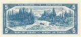Kanada $ 5 Dollars 1954 Banknote, Serie: Z/S0497622 unc-, grafiti