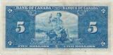 Kanada $ 5 Dollars 1937 Banknote, Serie: C/C 5941939 III