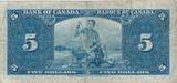 Kanada $ 5 Dollars 1937 Banknote Serie Z/C 2140804 III-