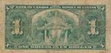 Kanada $ 1 Dollar 1937 Banknote IV, stark gebraucht.