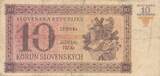 Slowakei Slovakei 10 Korun 1939 1943 Banknote III