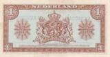 Niederlande 1 Gulden 1945 Banknote, Wilhelmina unc-