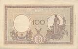 Italien 100 Lire 1943 Banknote IV, stark gebraucht. Mit Rissen