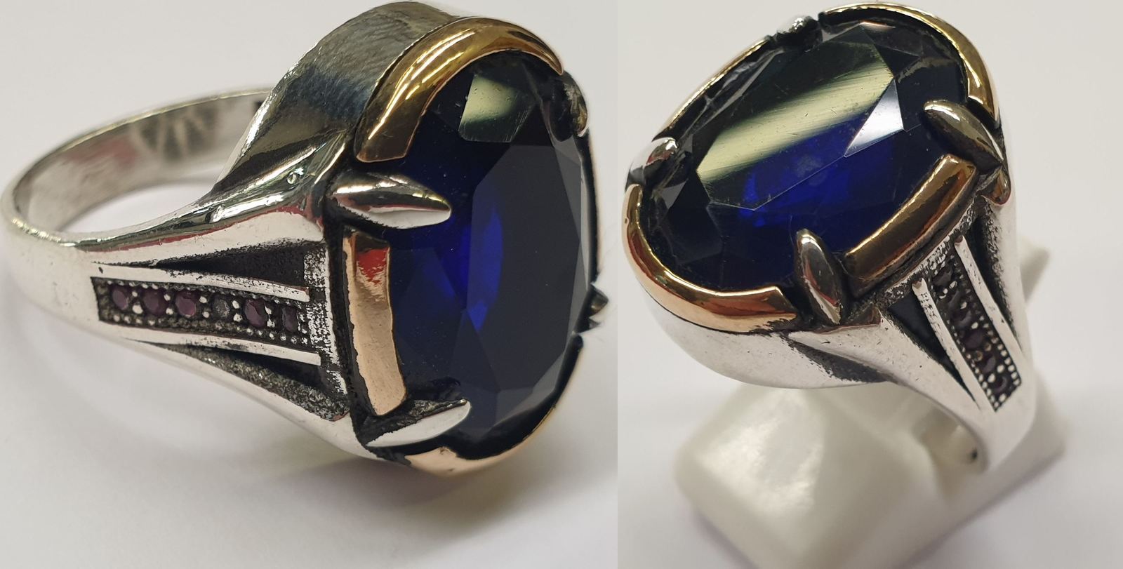 Keltischer Herrenring Aus Titan - Mit Drachenmuster & Zirkonia In Verschiedenen Farben