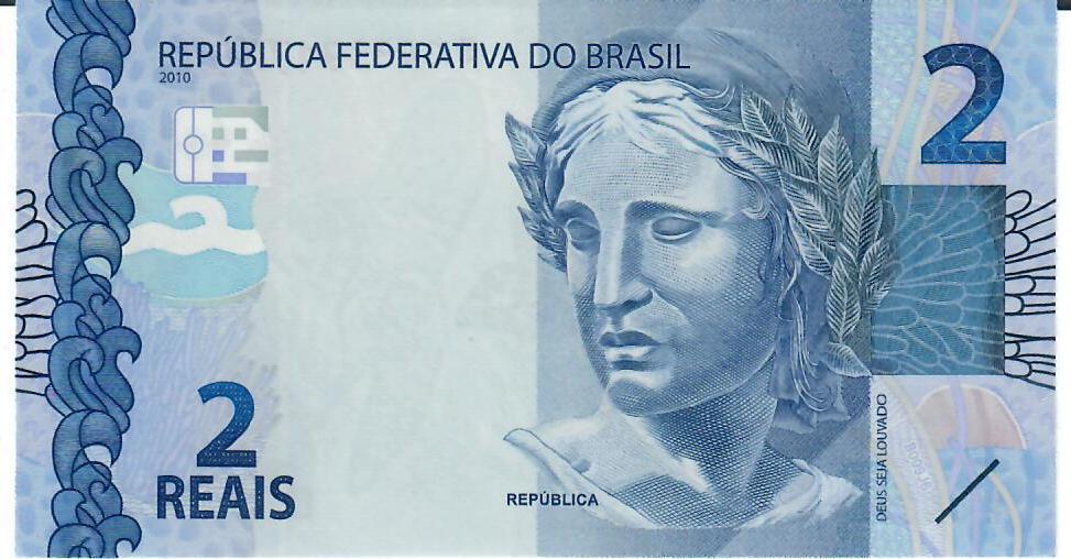 Brasilien 2 Reais o.D.(2010) Banknote Geldschein unc | MA-Shops