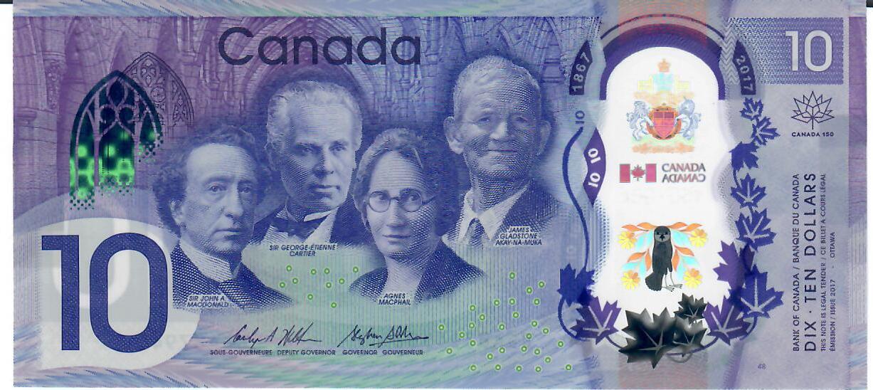 Kanada 10 Dollars 2017 Banknote Geldschein unc | MA-Shops