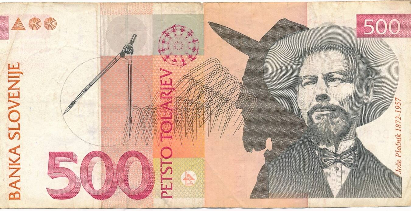 Slowenien 500 Tolarjev Tolar 1992 Geldschein Banknote Banka