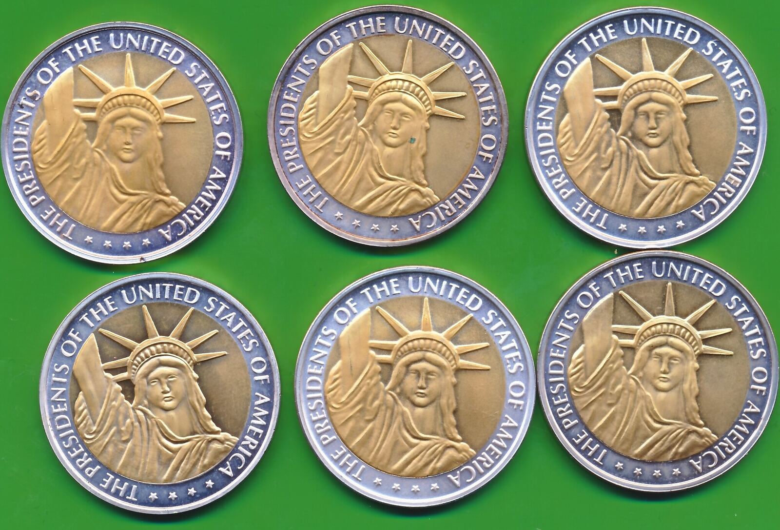 USA Vereinigte Staaten v. Amerika Moderne Medaillen vergoldet, 6