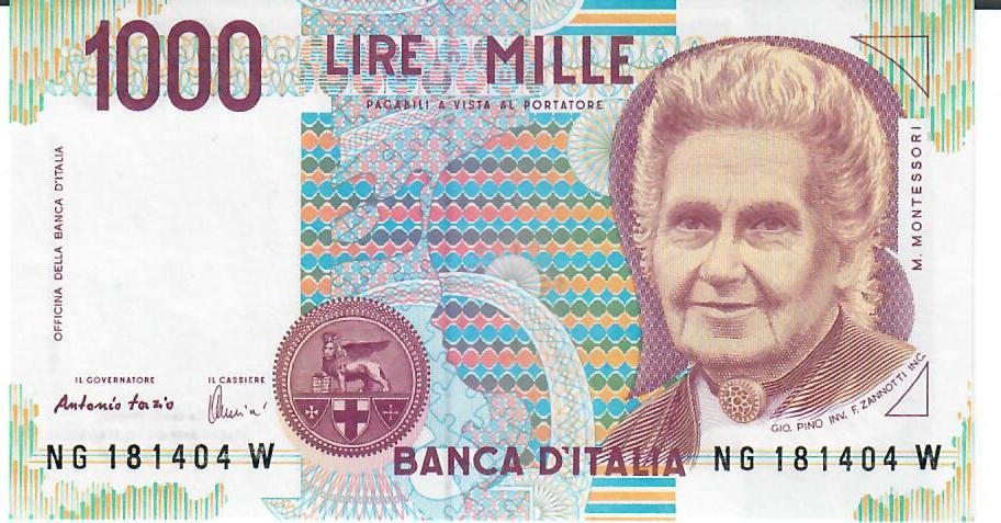 Valore 1000 Lire Di Carta 1990