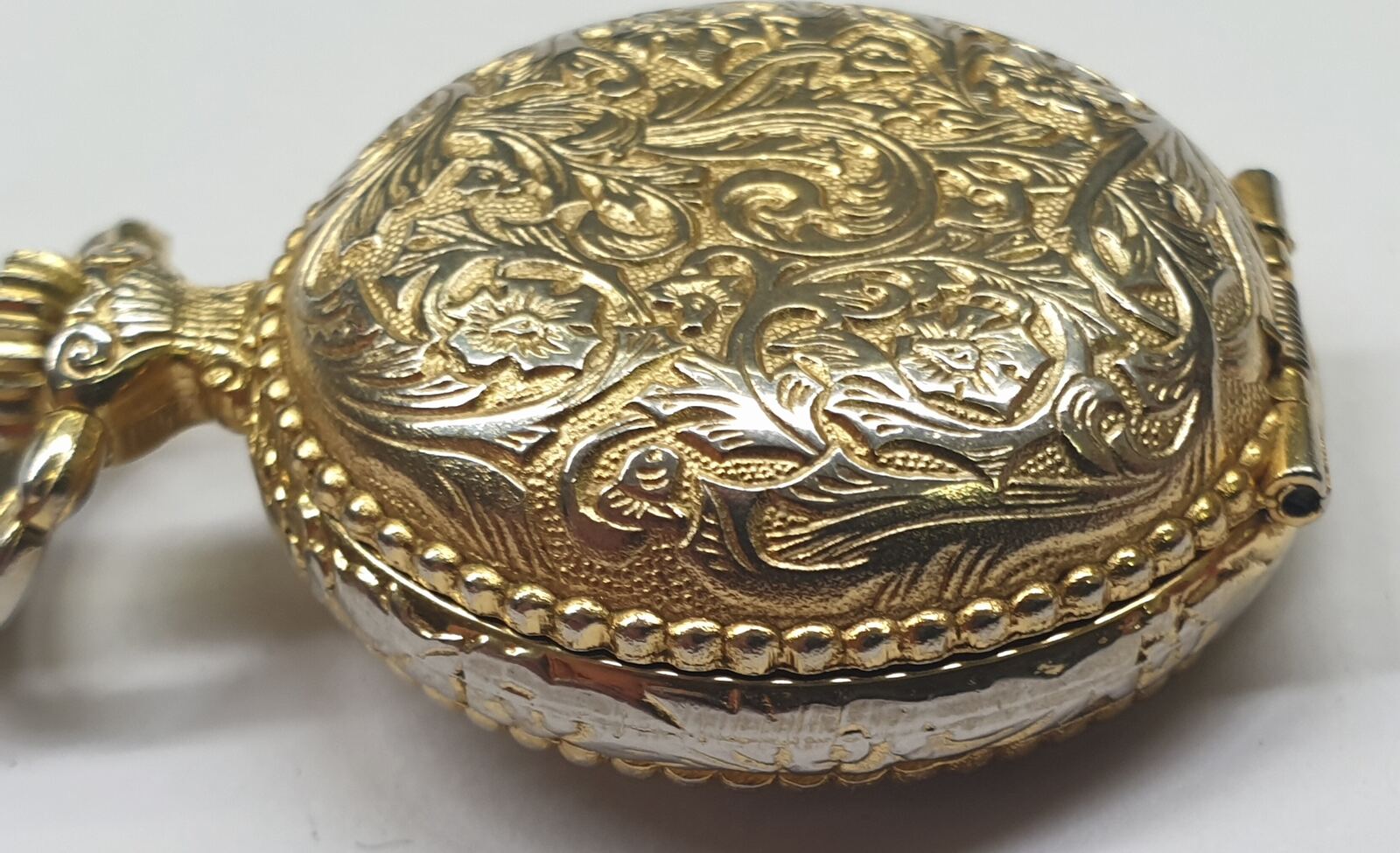 Kettenuhr vintage Anker 17 Rubis Uhr Handaufzug vergoldet getragen