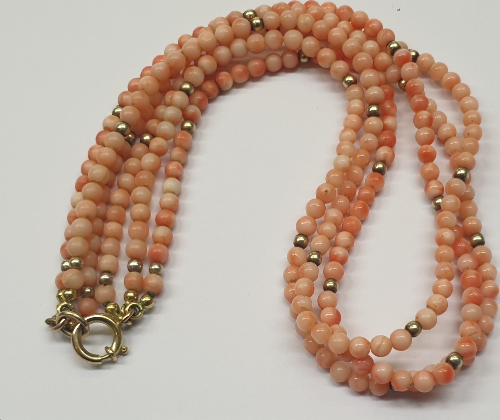 Korallenschmuck Dreireihige Engelshautkoralle Koralle Korallenkette ...
