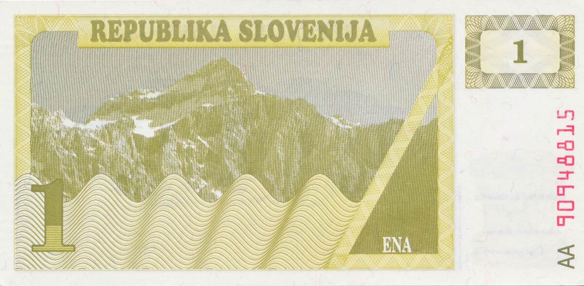 Slowenien 1 Tolar 1991 Geldschein Banknote unc- | MA-Shops