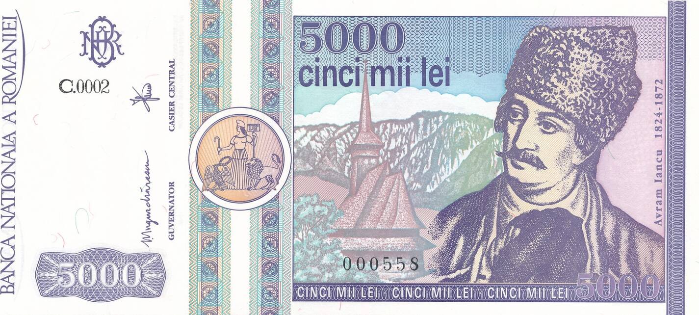 Rumänien 5000 Lei 1992 Romaniei - Cinci Mii Lei unc | MA-Shops