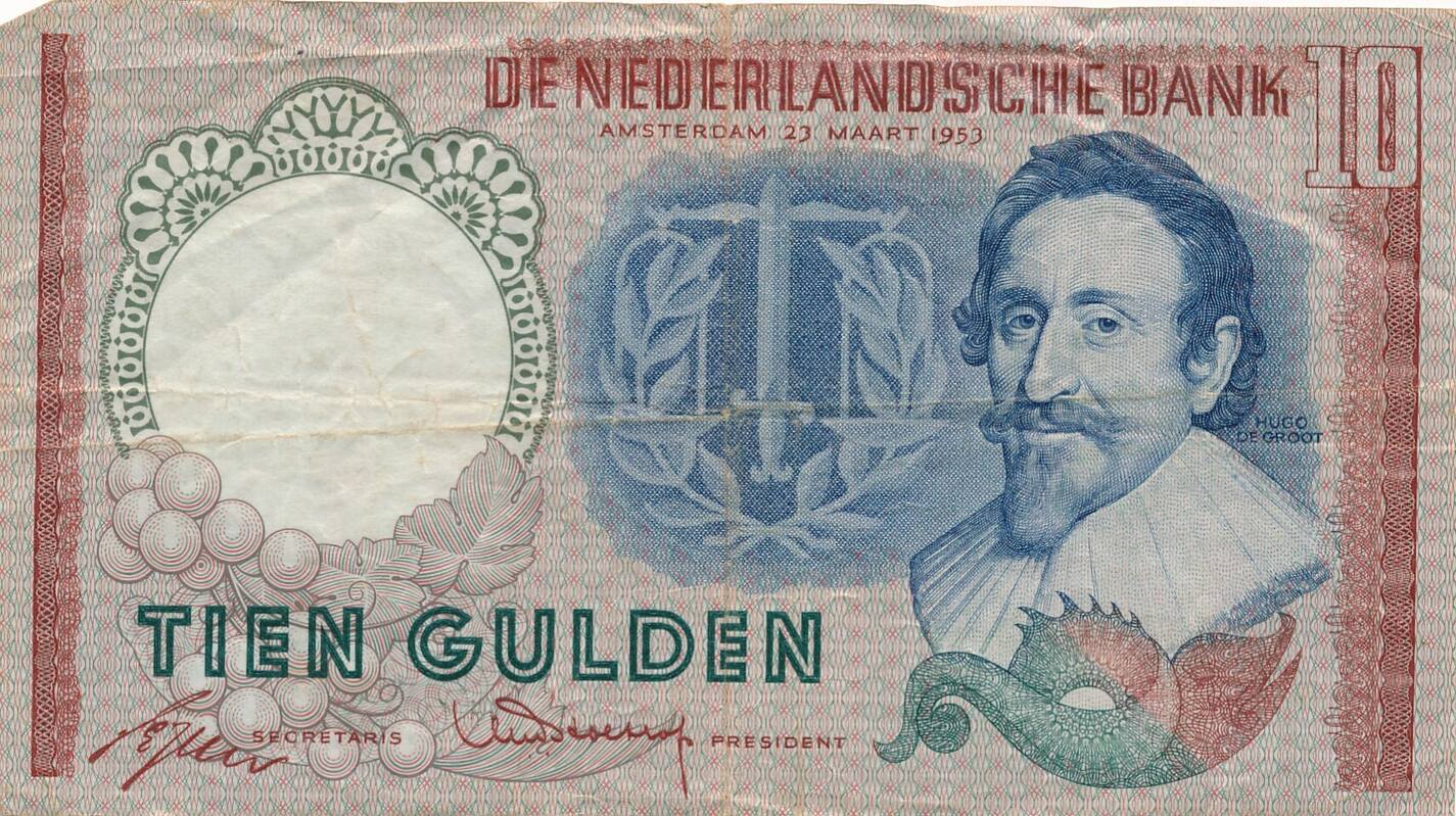 Niederlande 10 Gulden 1953 Tien Gulden III MA Shops