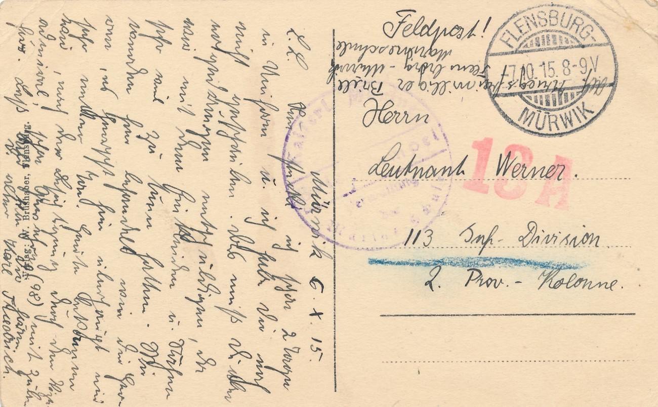 Flensburg Murwik 1915 Ak Marine Schule Postalisch Gelaufen Feldpost Schoner Stempel Ma Shops