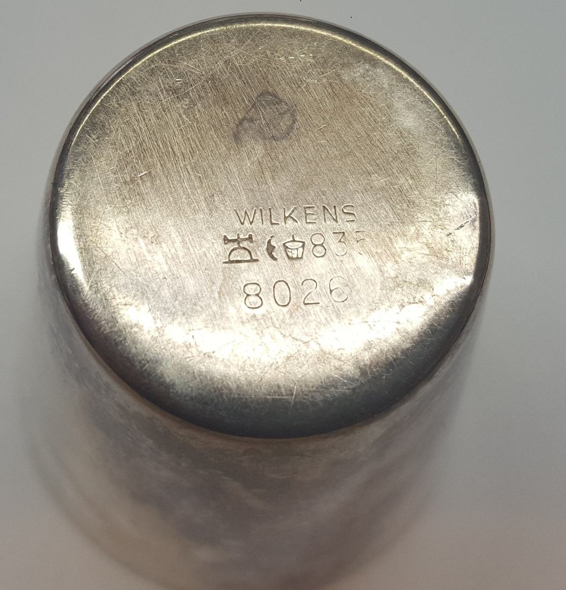 6x Becher Schnapsbecher Wilkens Mod 8185 ohne Gravur 800er Silber