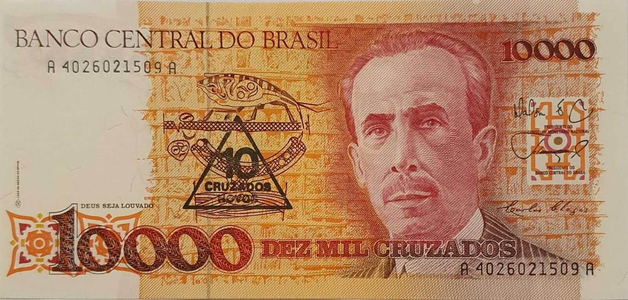 Brasilien 10 Cruzados Novos 1989 Banknote I