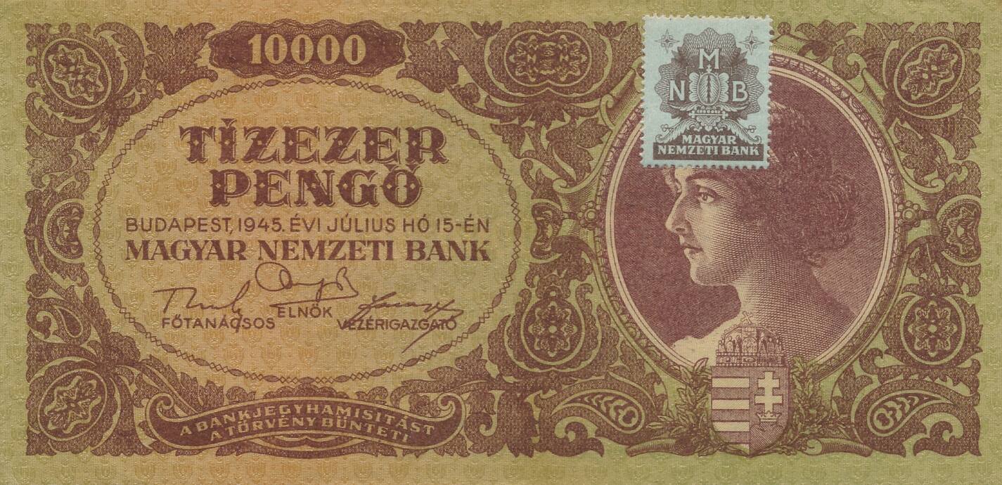 Ungarn 10 Millionen Pengő Banknote Von 1945 – Historisches Papiergeld, Sammlerstück Ungarn 10 Millionen Pengő Banknote Von 1945 – Historisches Papiergeld, Sammlerstück