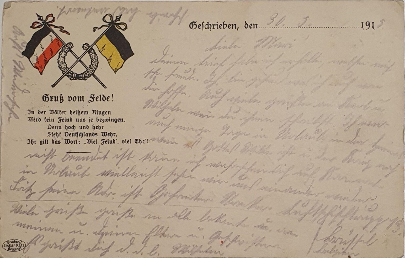 Deutschland Deutsches Reich AK Ansichtskarte Postkarte, I. WK Weltkrieg