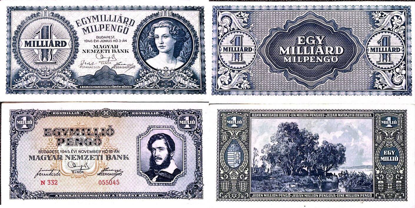 Ungarn 1 Milliard Pengö 1946, 1945 Banknote I- | MA-Shops