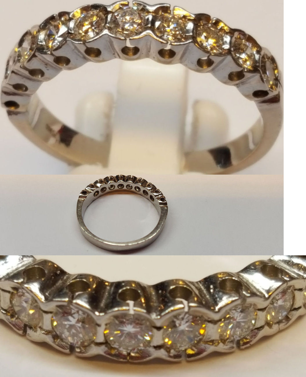 PL 950 Platin Ring Mit 1 0 Ct Brillant Platinring Diamant Halb Memory 