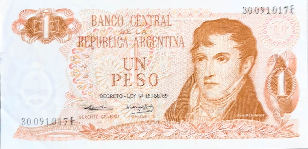 Argentinien 1 Peso (1970) Banknote III | MA-Shops