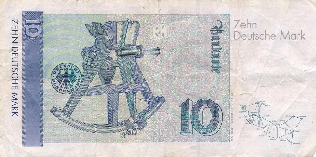 Deutschland 10 Mark 1991 BRD Gauß IV | MA-Shops