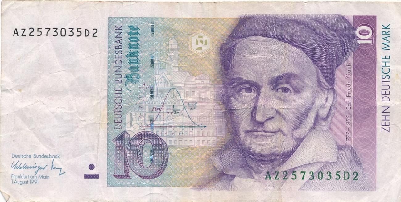 Deutschland 10 Mark 1991 BRD Gauß IV | MA-Shops